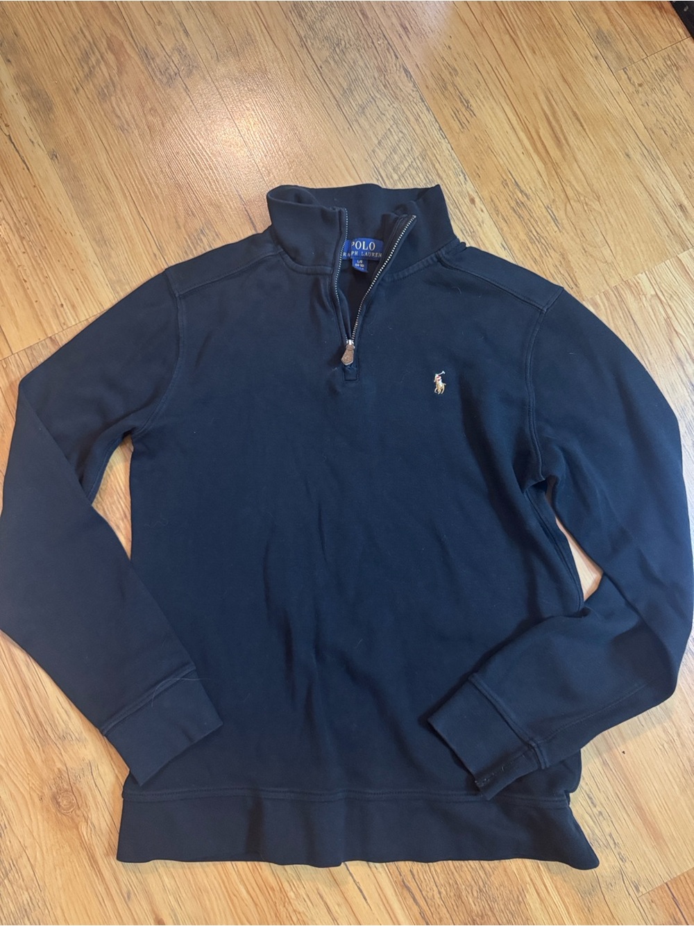 Polo Ralph Lauren Quarter Zip Big Kid L 14-16 Bkack